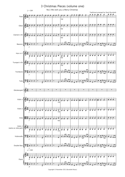 3 Easy Christmas Pieces for School Orchestra (volume one) image number null