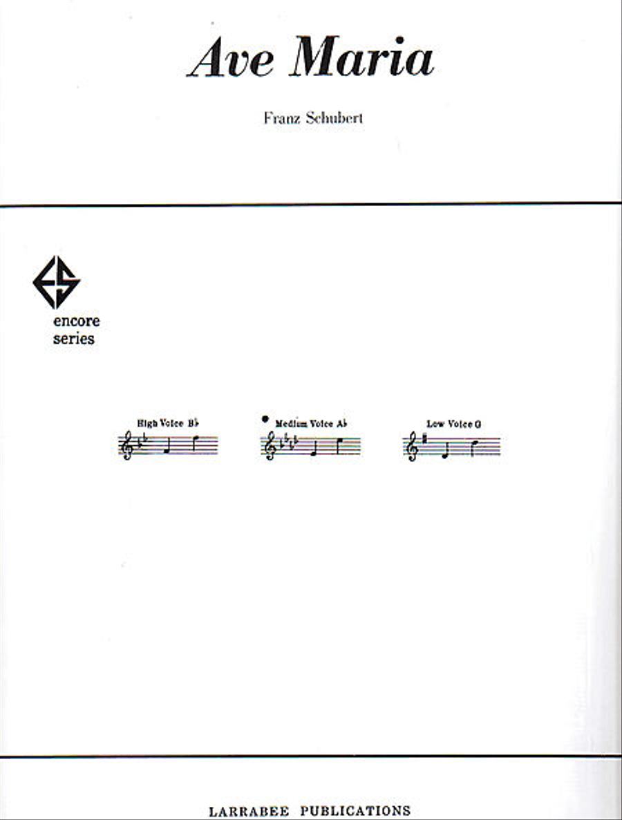 Ave Maria Larrabee Sheets Voice scores gallery preview page 1