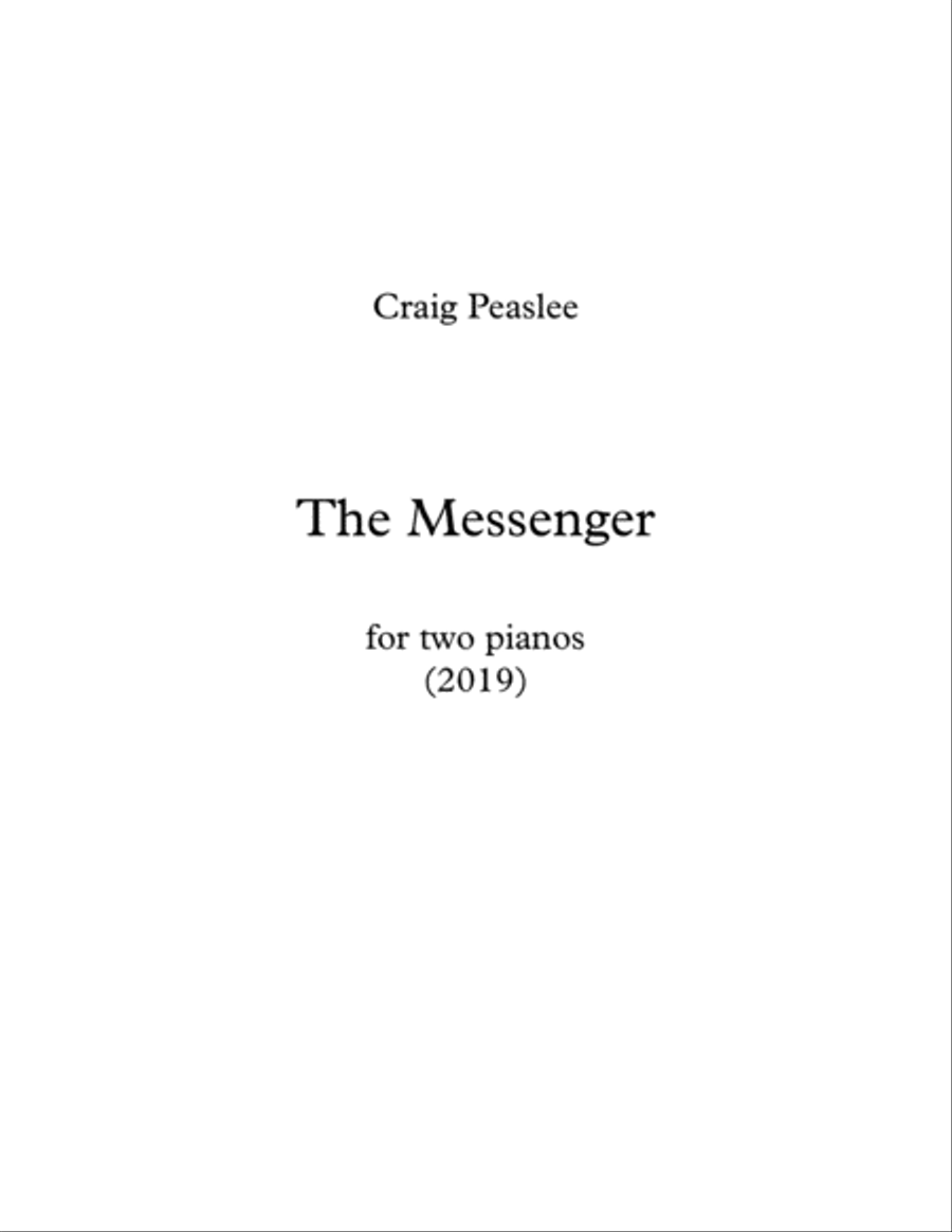 The Messenger for 2 Pianos (Full Score and Parts) Piano scores gallery preview page 1