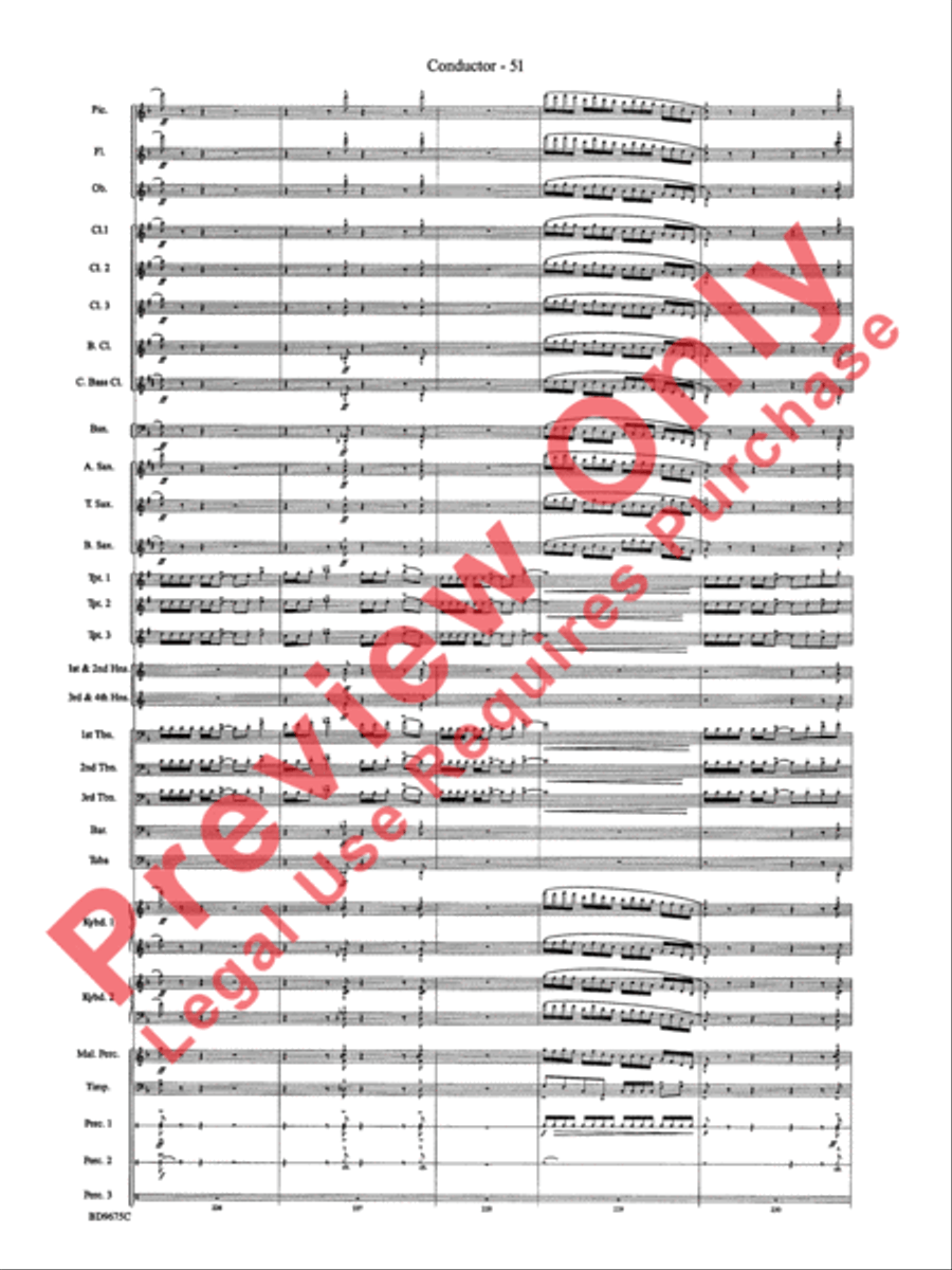 Twelve Seconds to the Moon Concert Band scores gallery preview page 54