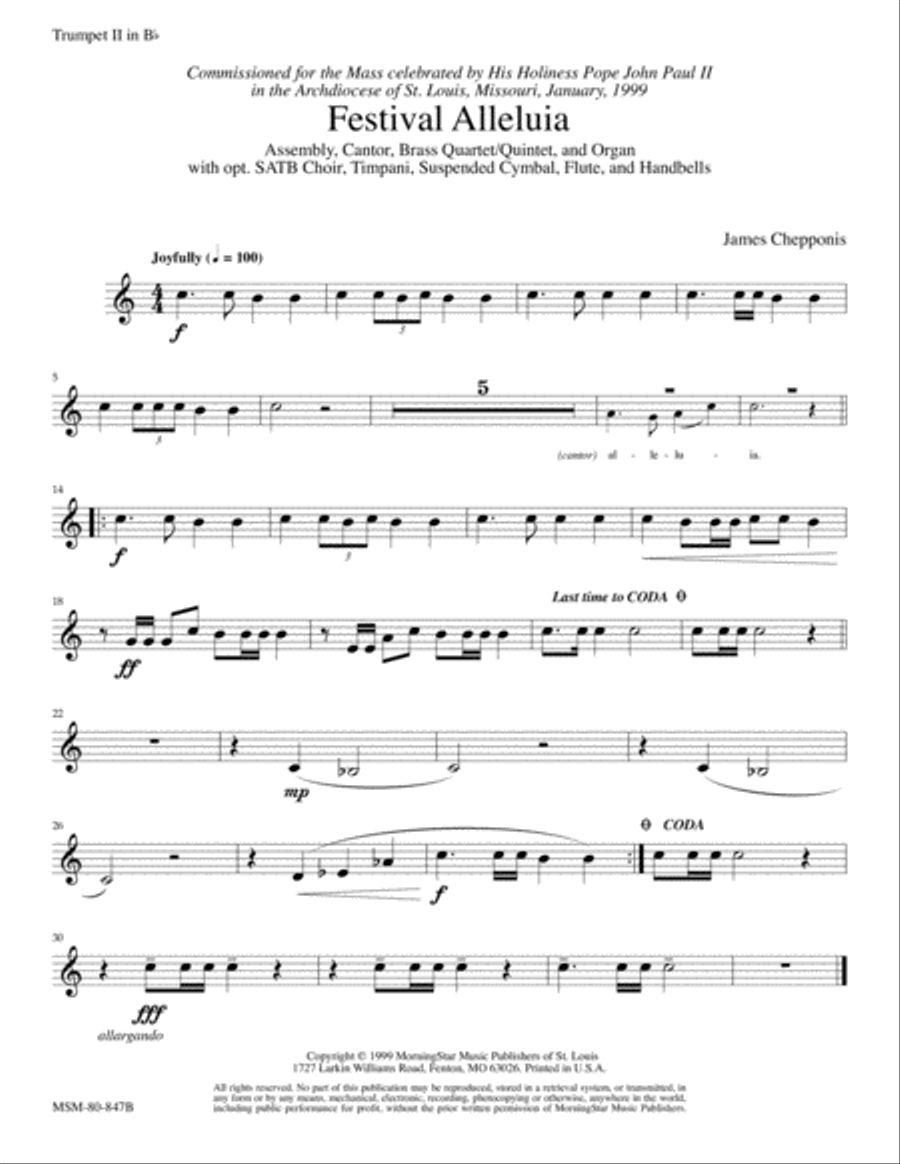 Festival Alleluia (Instrumental Parts)