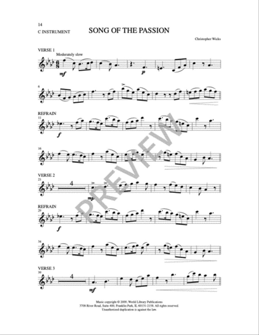 Song of the Passion 4-Part scores gallery preview page 15