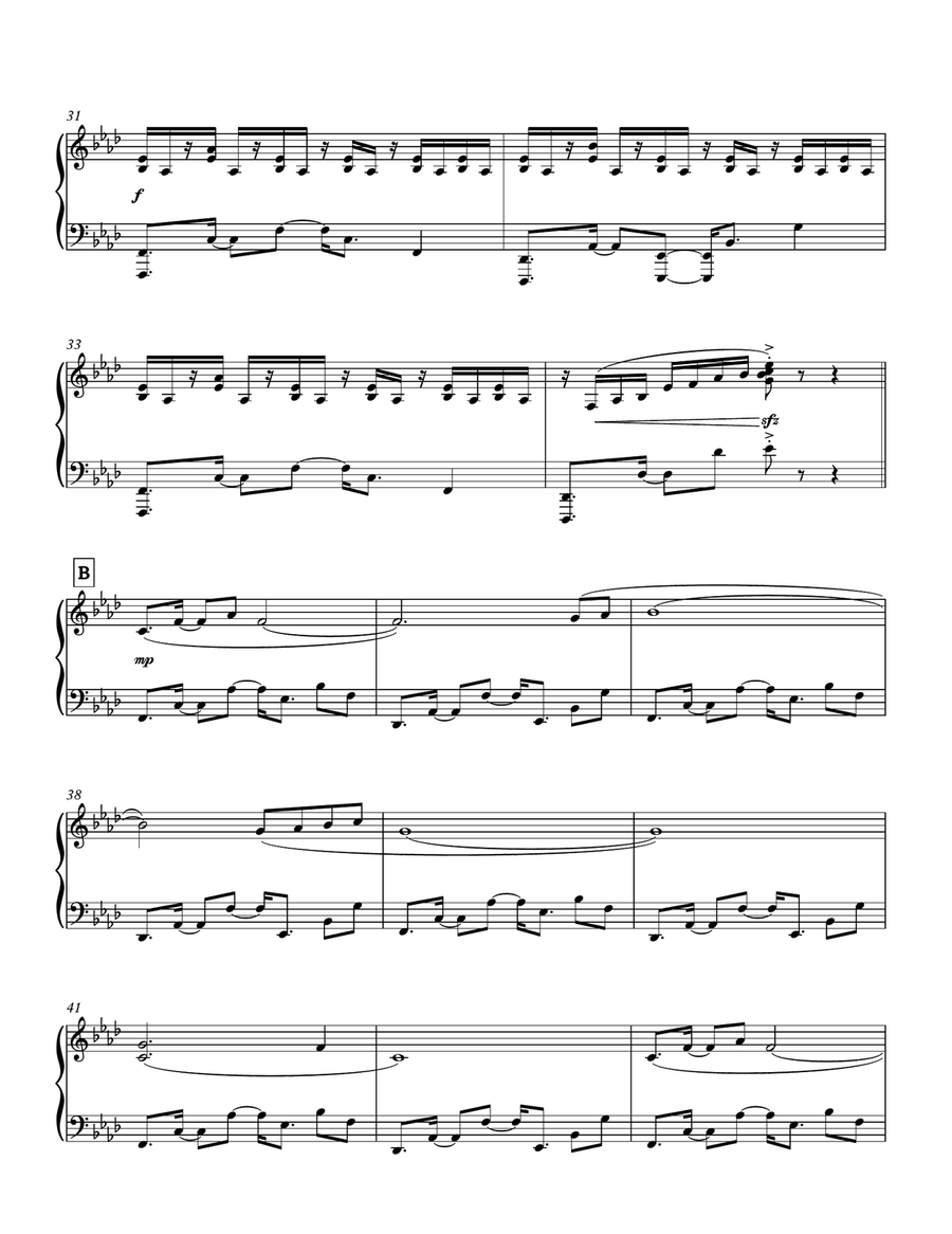 Battle Against a True Hero (UNDERTALE Piano Collections 2) Piano Solo scores gallery preview page 4
