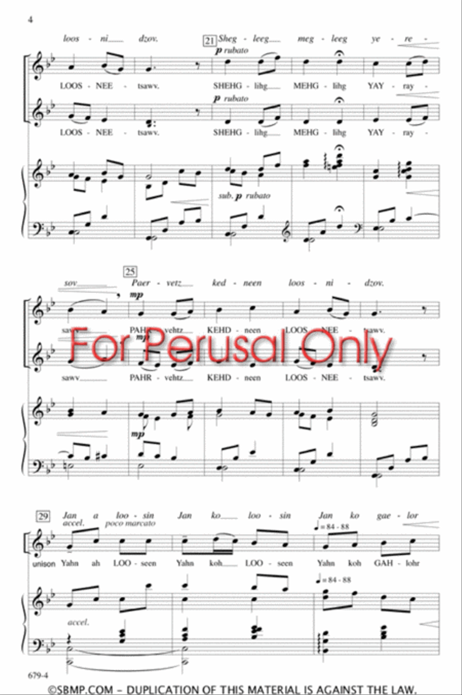 Loosin Yelav - SA Octavo SA scores gallery preview page 3