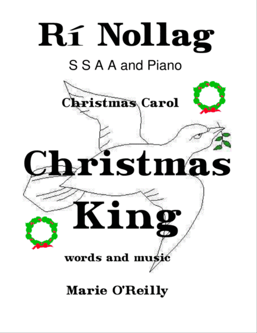 2017 SSAA bilingual Irish / English version of my RÍ NOLLAG Christmas Carol SSAA scores gallery preview page 1