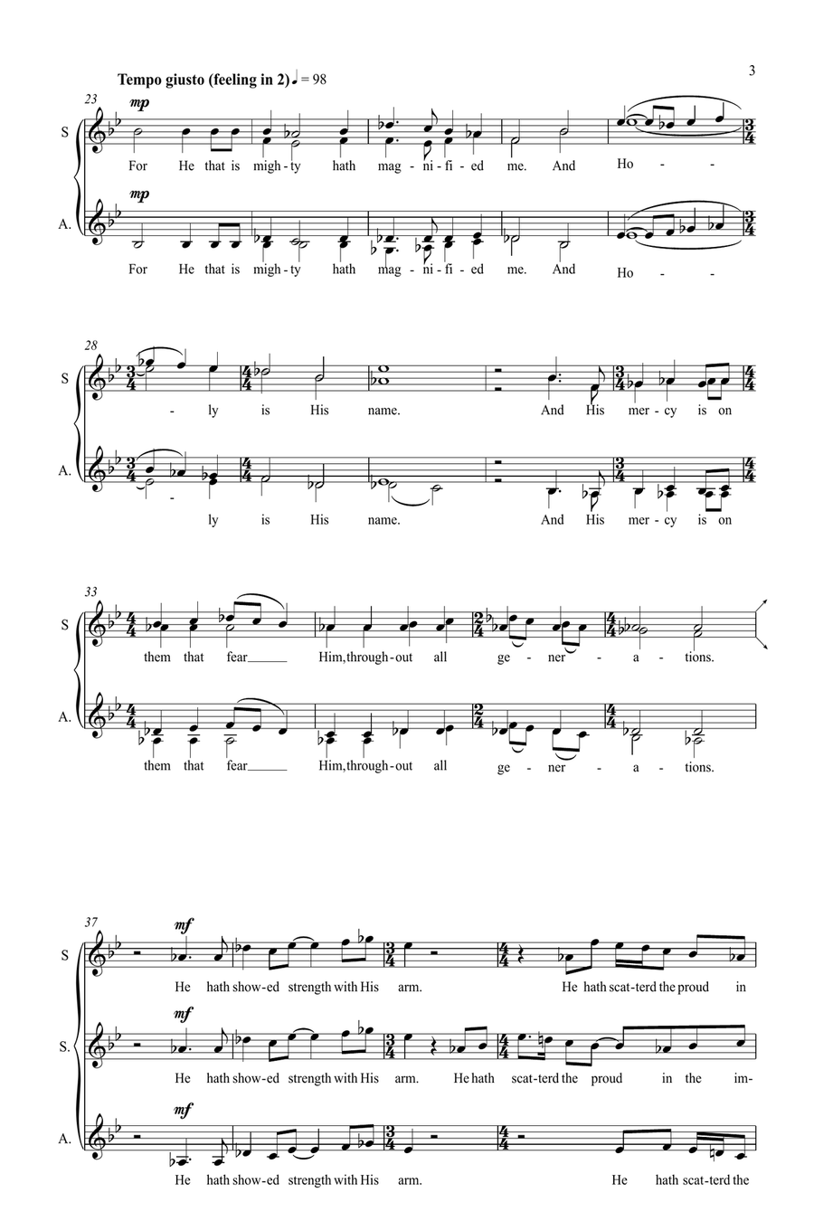 Magnificat (upper voices) SSAA scores gallery preview page 3