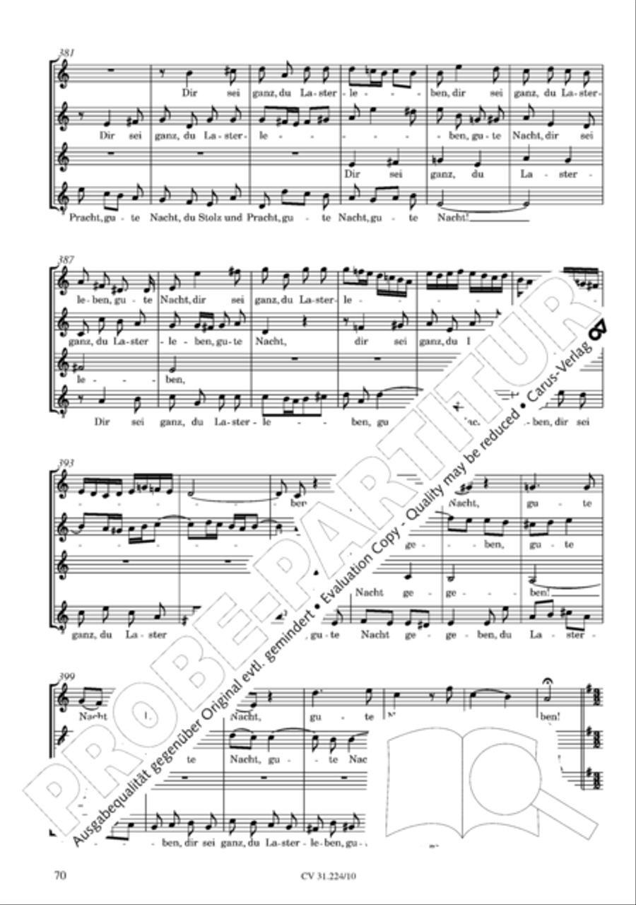 The complete motets (without Bc) Choir scores gallery preview page 77