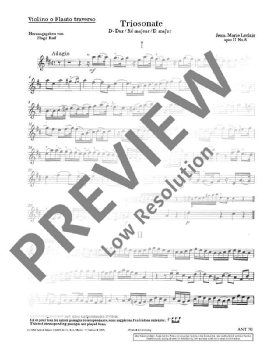 Triosonata D major Flute scores gallery preview page 21