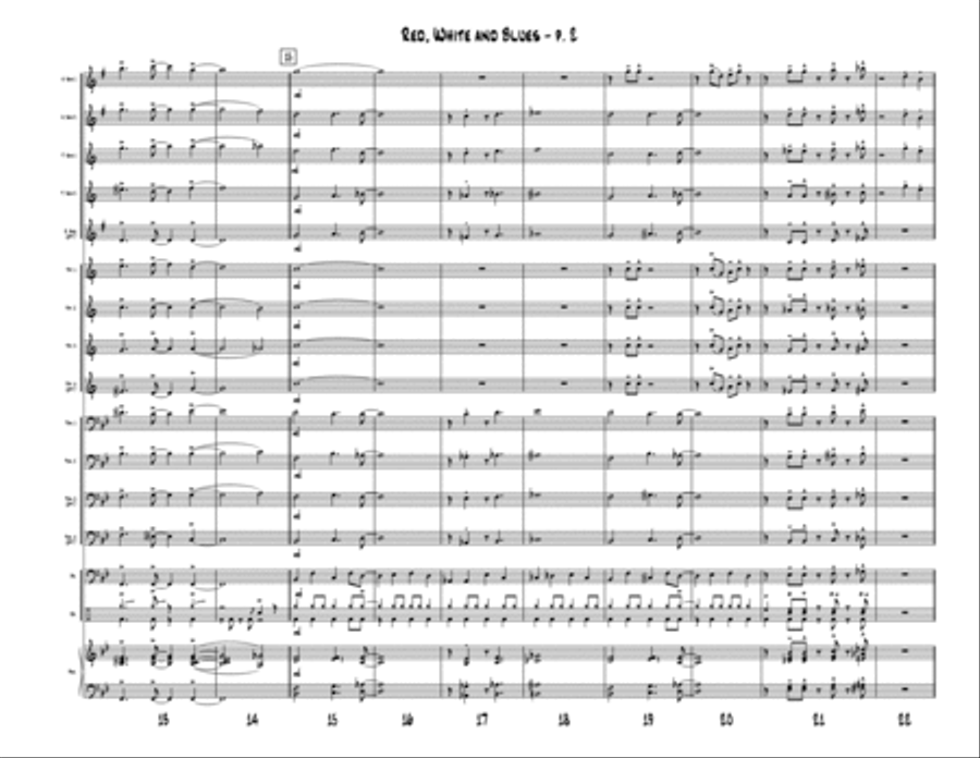 Red, White and Bluesy Red, White and Bluesy Jazz Ensemble scores gallery preview page 3