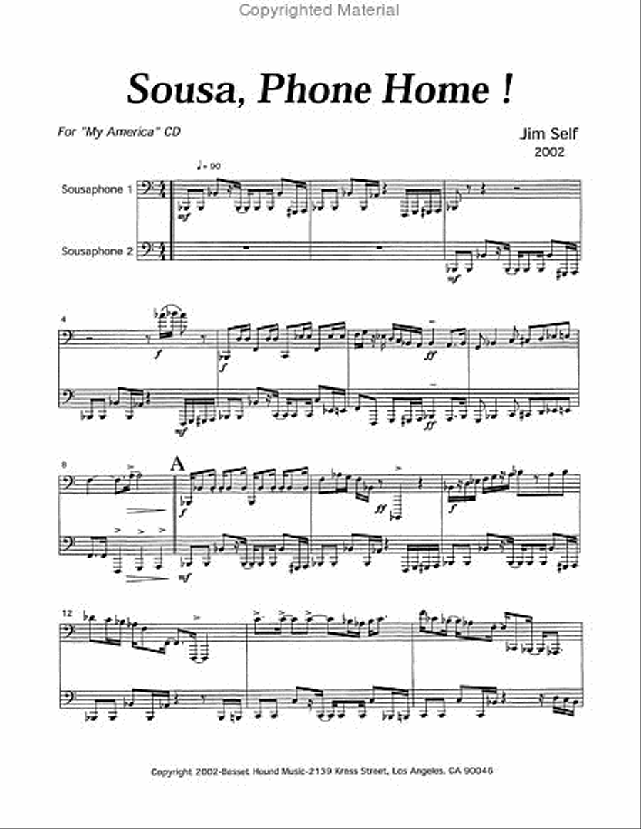 Sousa, Phone Home! Sousa, Phone Home! Tuba scores gallery preview page 2