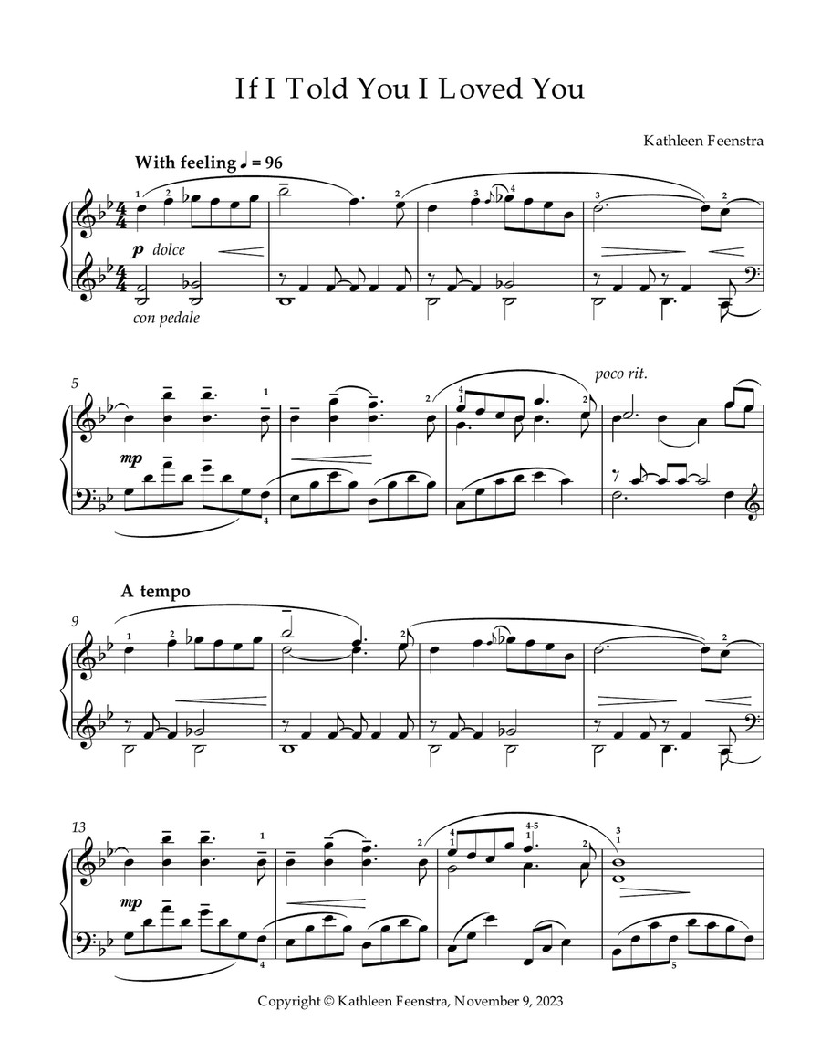 If I Told You I Loved You Piano Method scores gallery preview page 2
