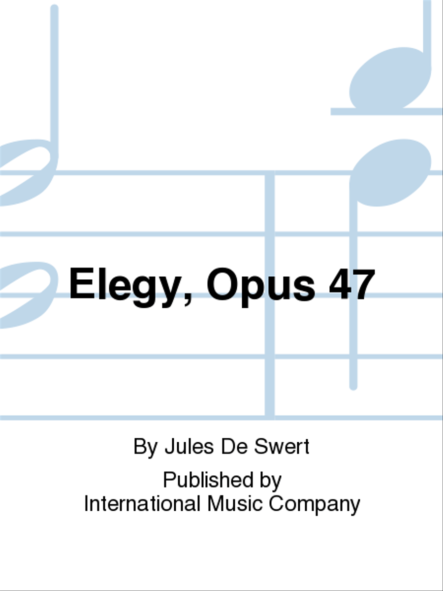 Elegy, Opus 47 Cello scores gallery preview page 1