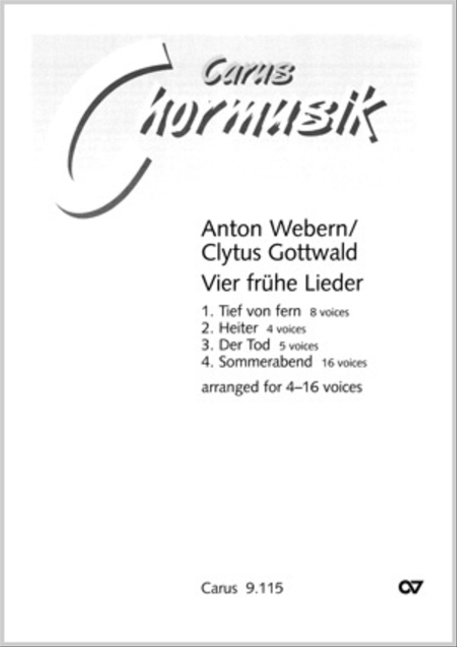 Vier fruhe Lieder Choir scores gallery preview page 1
