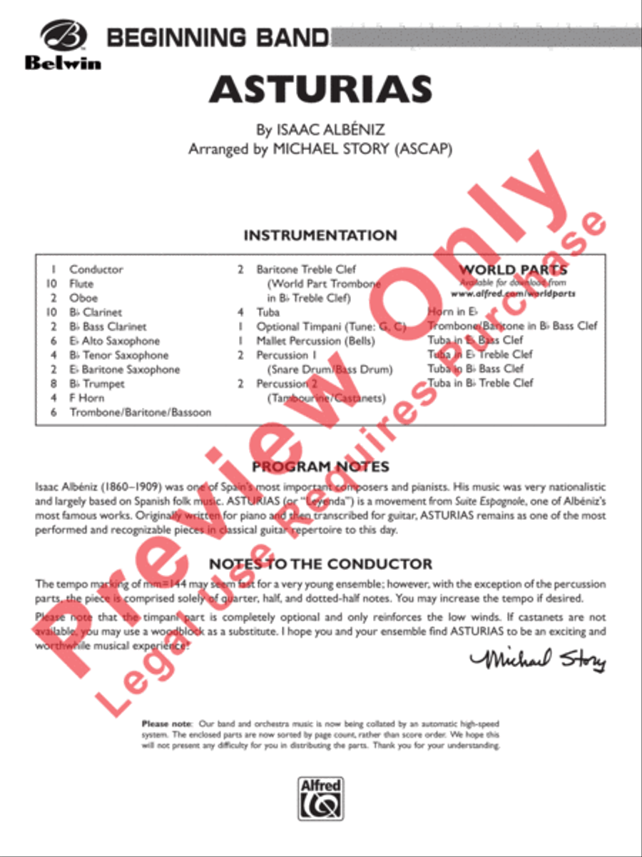 Asturias Concert Band scores gallery preview page 2