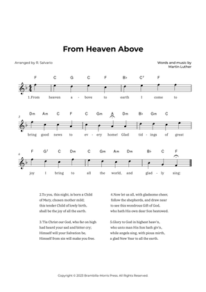 From Heaven Above (Key of F Major)