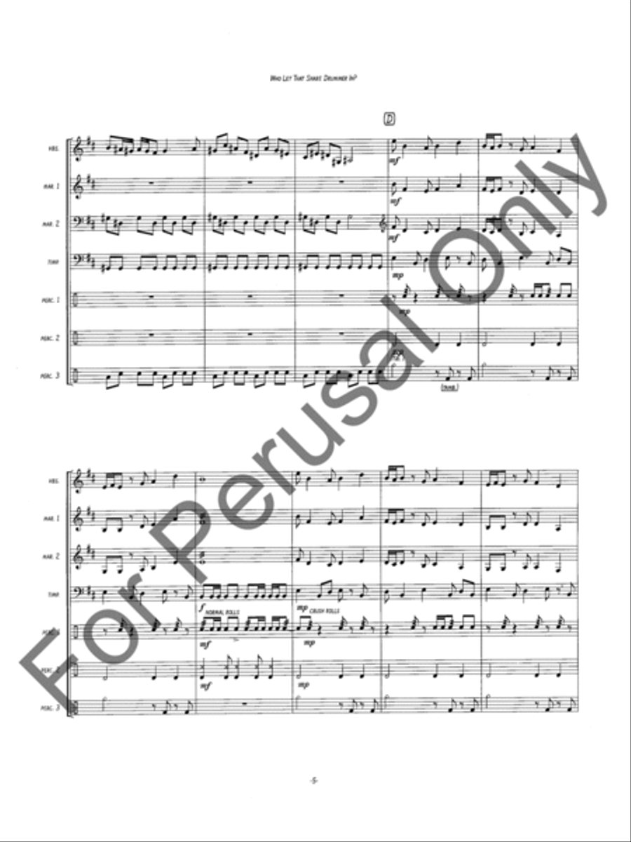 Who Let That Snare Drummer In? Snare Drum scores gallery preview page 7