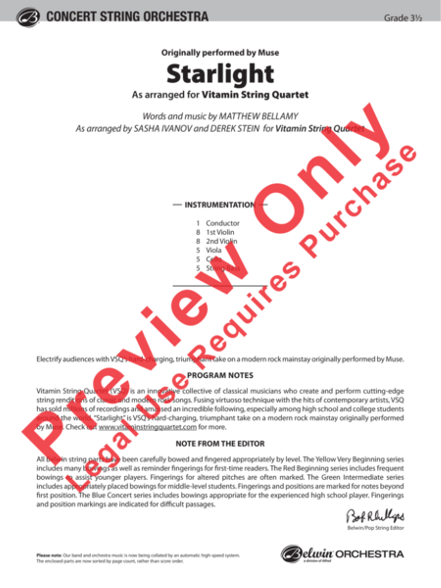 Starlight Starlight String Orchestra scores gallery preview page 18