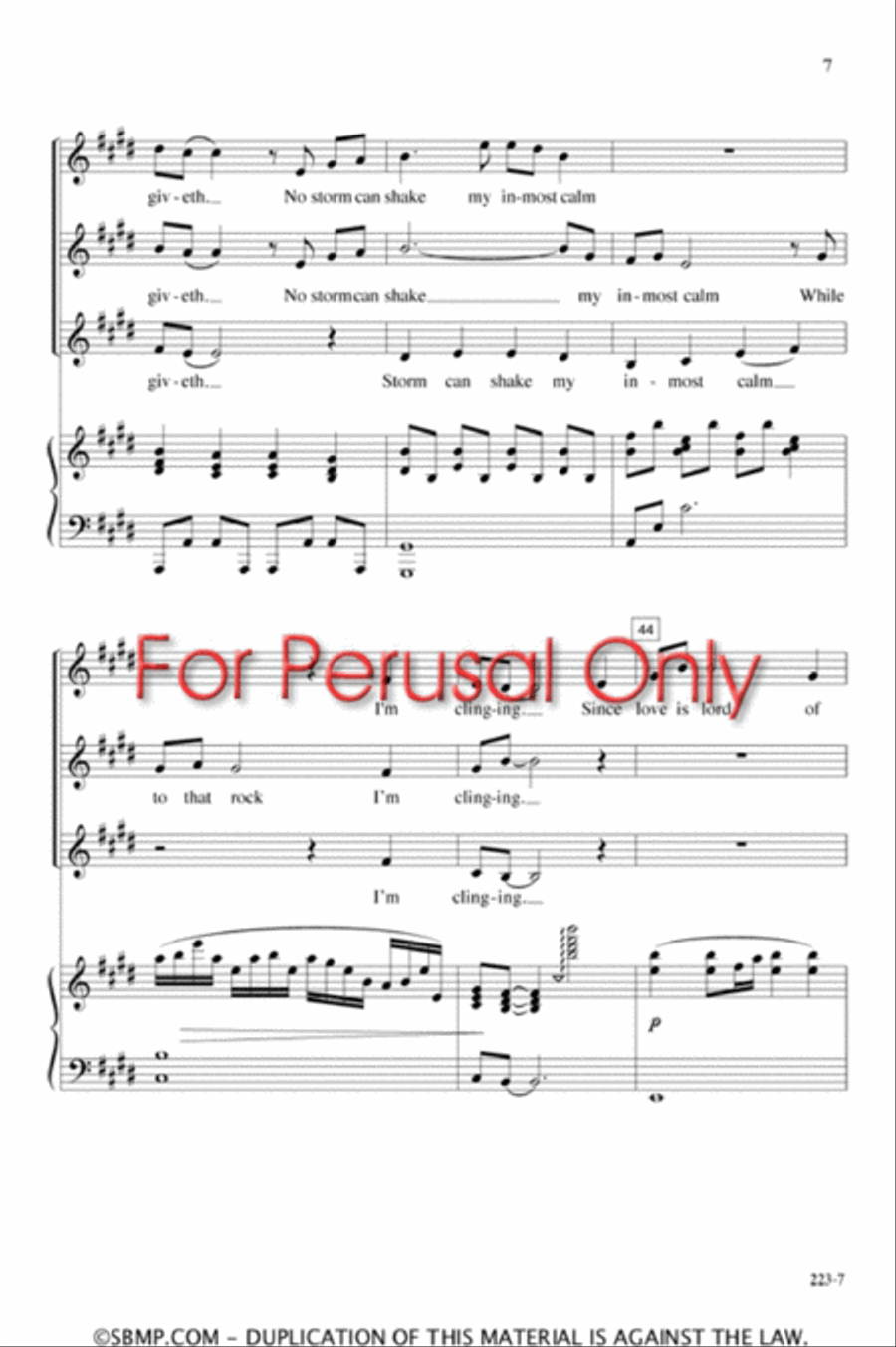 How Can I Keep from Singing - SSA Octavo SSA scores gallery preview page 7