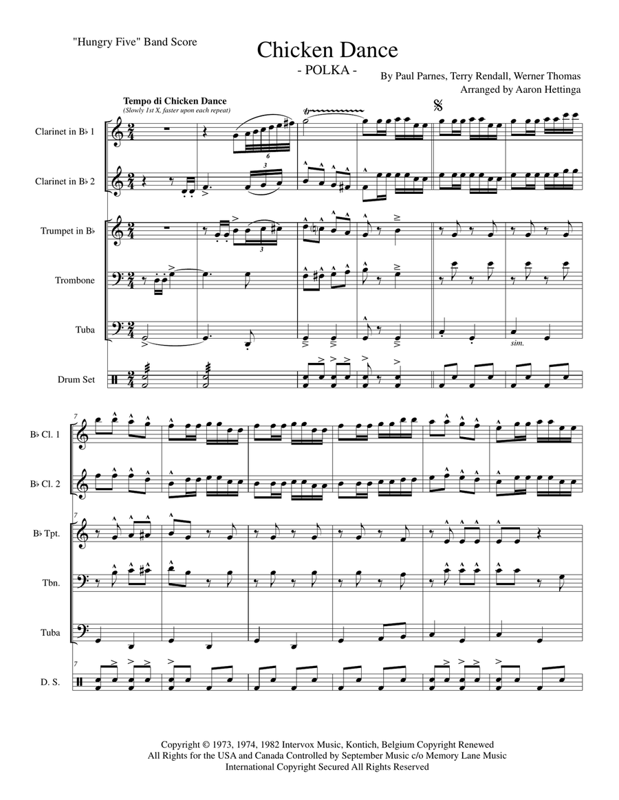 The Chicken Dance Small Ensemble scores gallery preview page 3