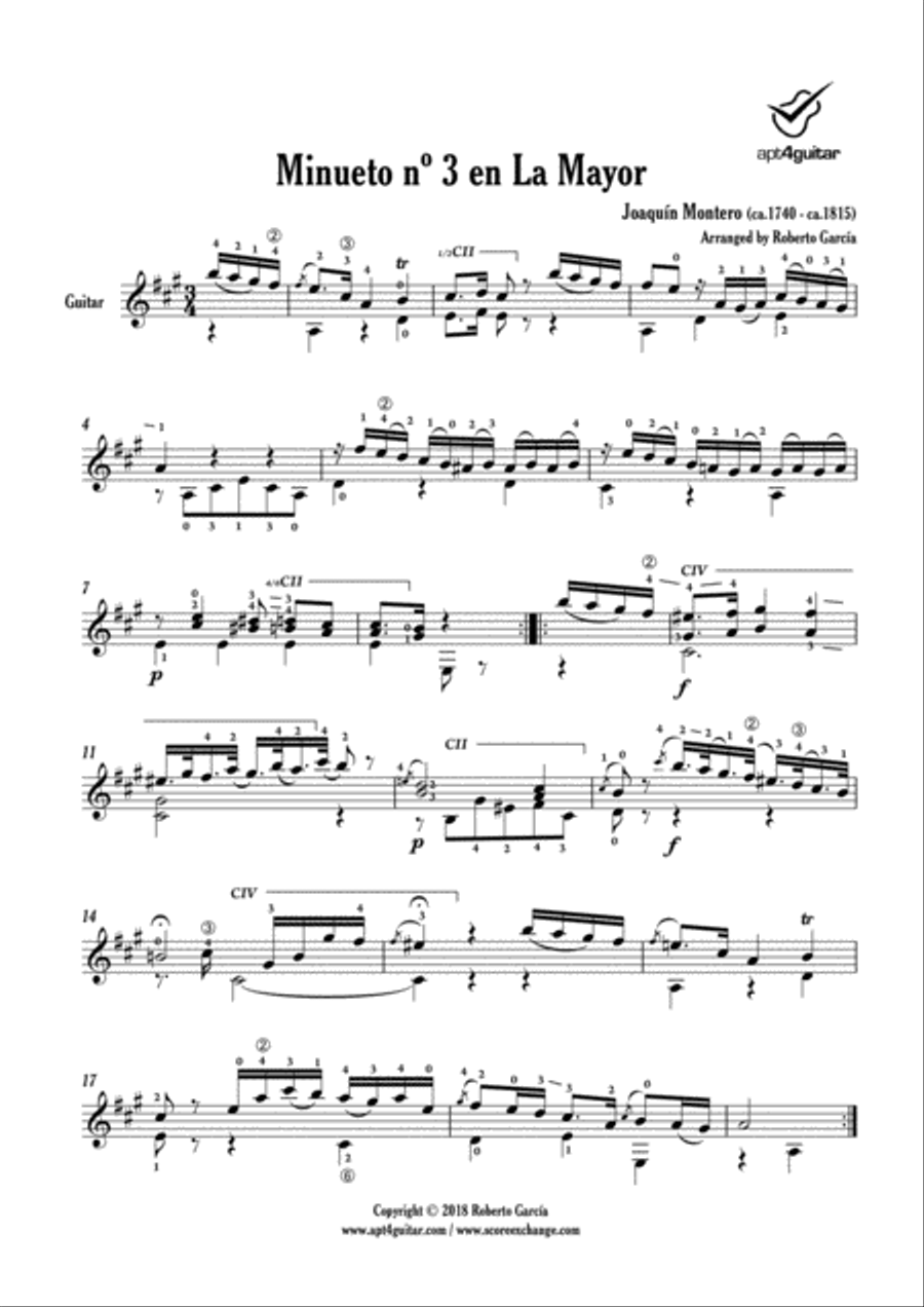 Diez Minuetos Diez Minuetos Acoustic Guitar scores gallery preview page 4