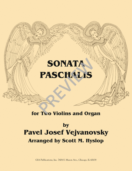 Sonata Paschalis by Pavel Josef Vejvanovsky Violin - Sheet Music