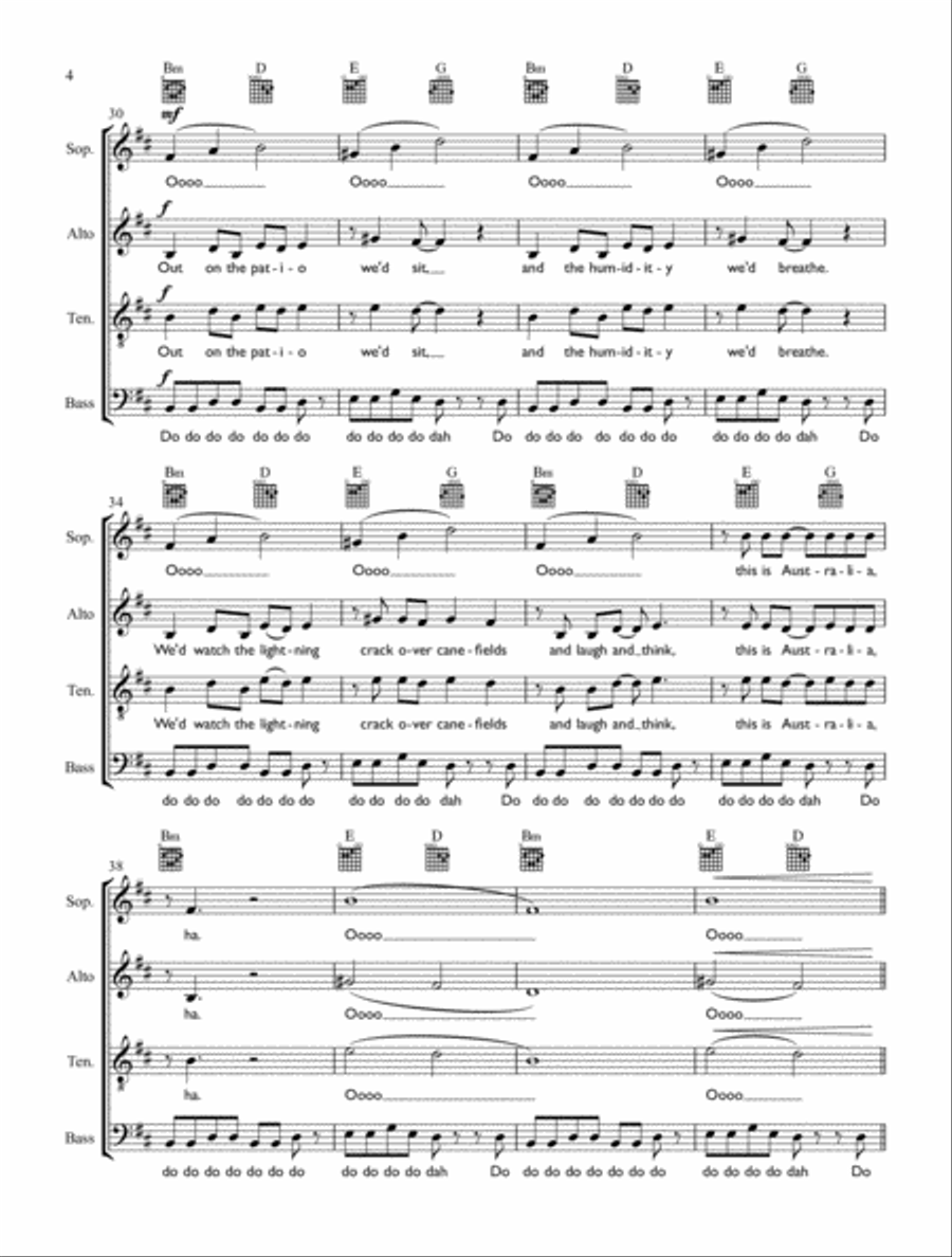Sounds Of Then (this Is Australia) 4-Part scores gallery preview page 4