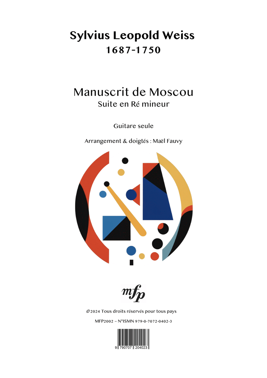 WEISS – Moscow Manuscript – Suite in D minor | Guitar | PDF Classical Guitar scores gallery preview page 1