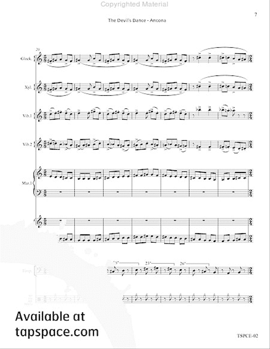 Devil's Dance, The Percussion Ensemble scores gallery preview page 8