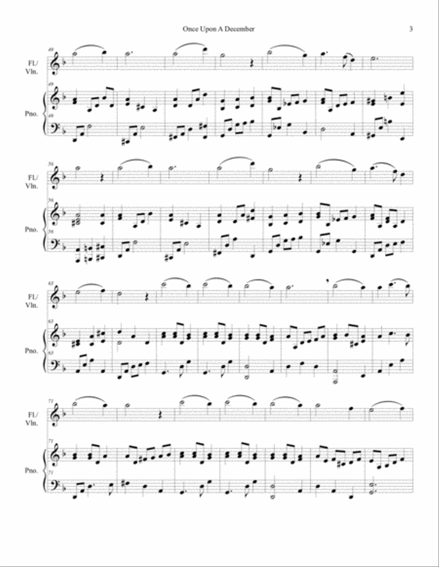 Once Upon A December from the Twentieth Century Fox Motion Picture ANASTASIA Flute scores gallery preview page 5