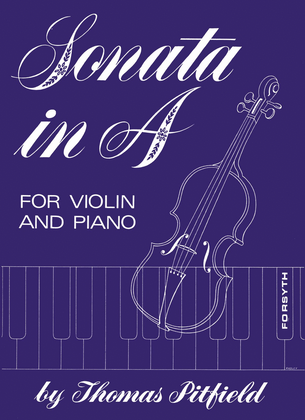 Book cover for Sonata in A for Violin and Piano