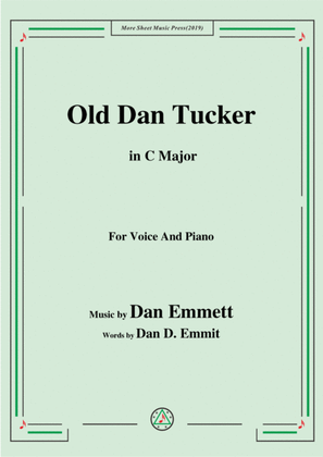 Rice-Old Dan Tucker,in C Major,for Voice and Piano
