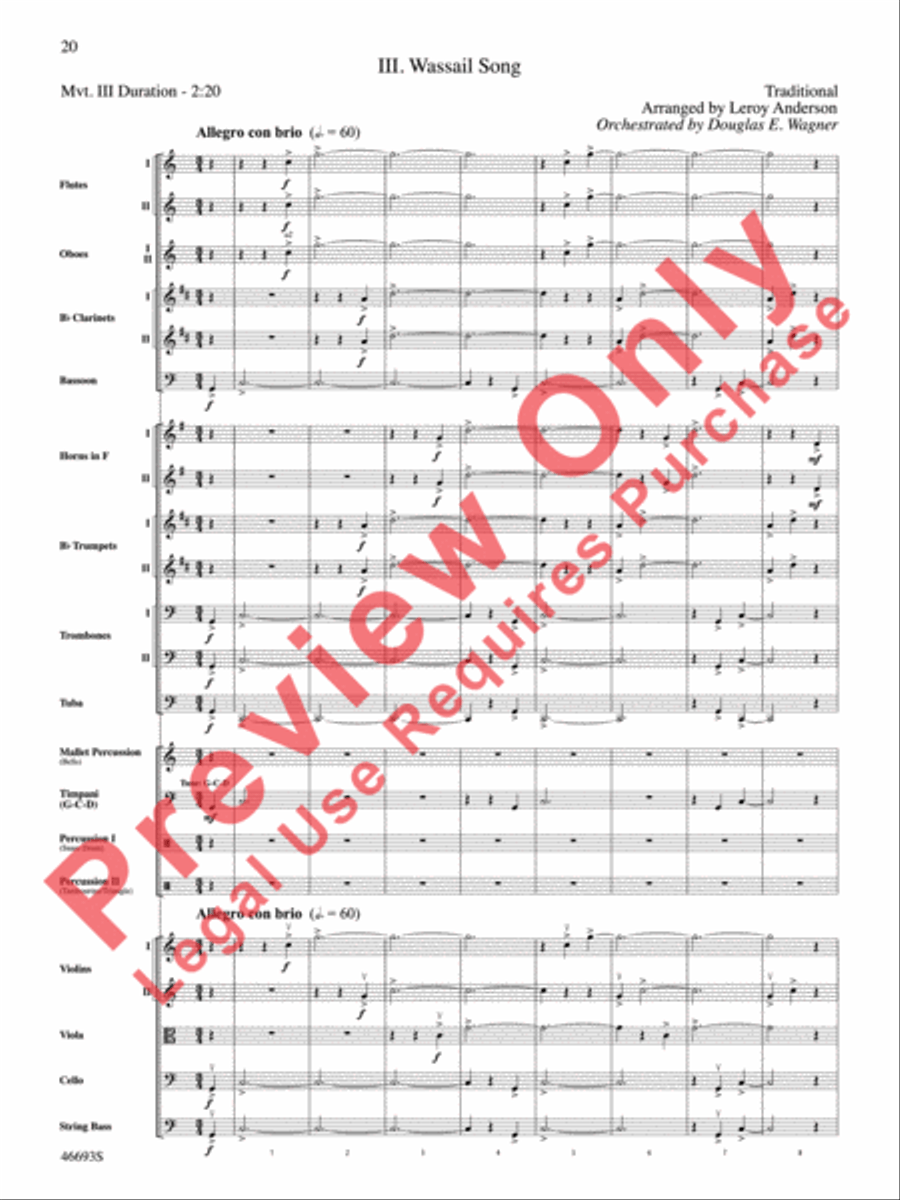 Suite of Carols Full Orchestra scores gallery preview page 21