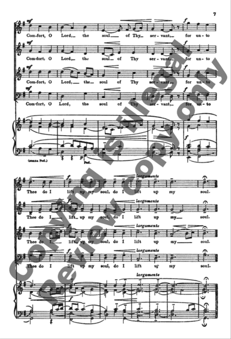 Comfort, O Lord, the Soul of Thy Servant 4-Part scores gallery preview page 7