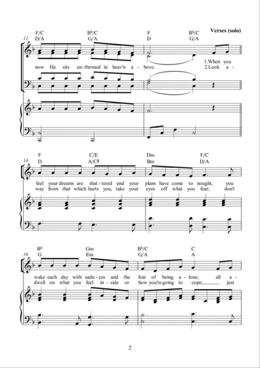 Let us fix our eyes upon Jesus 4-Part scores gallery preview page 3