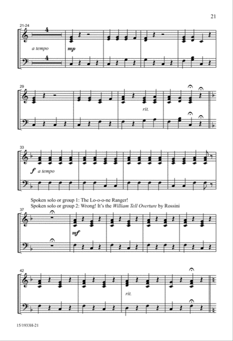 Classical Boomwhackers Unison Choir scores gallery preview page 21