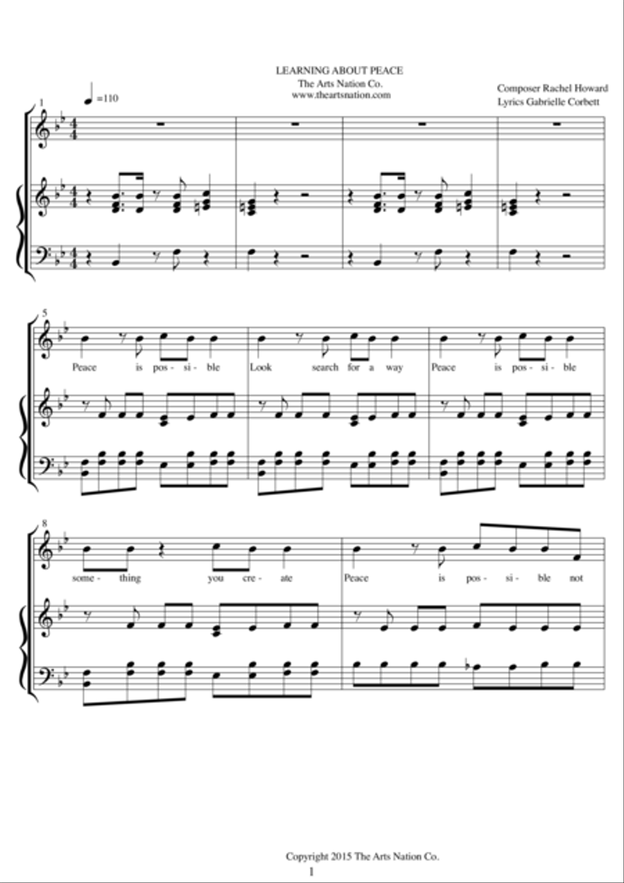 Peace Voice scores gallery preview page 1