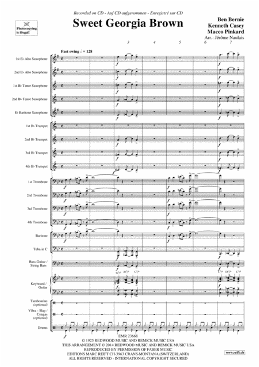 Sweet Georgia Brown Big Band scores gallery preview page 3
