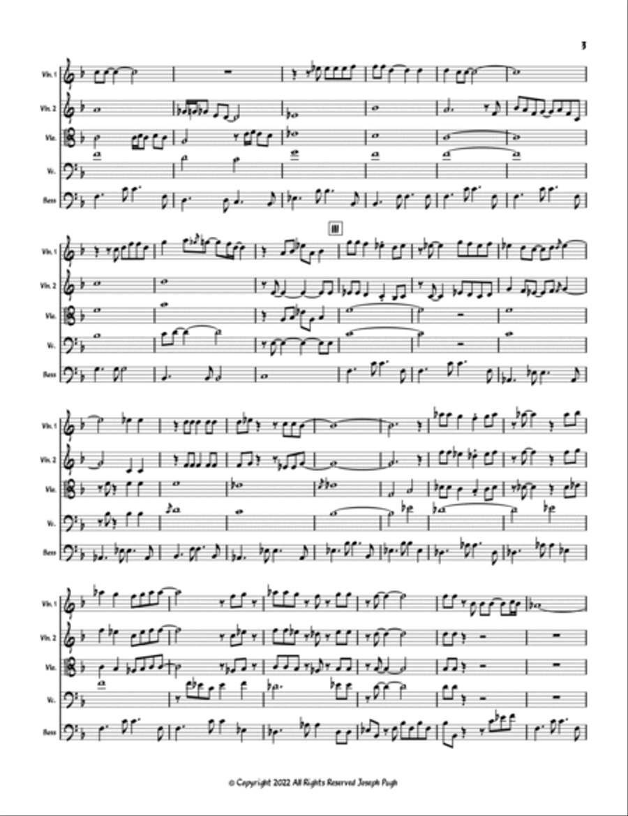 Rikki Don't Lose That Number String Quintet scores gallery preview page 3