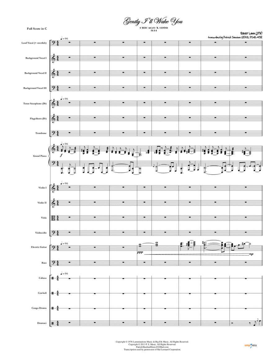 Gently I'll Wake You Small Ensemble scores gallery preview page 1