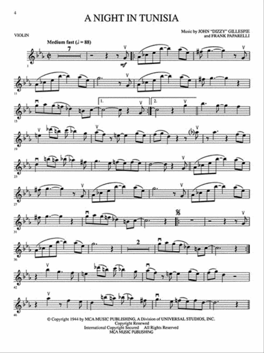 Jazz & Blues Violin Solo scores gallery preview page 2