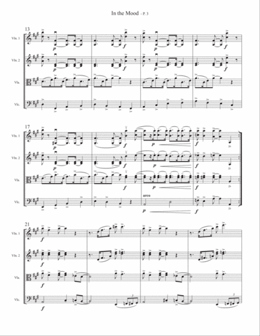 In The Mood String Quartet scores gallery preview page 3