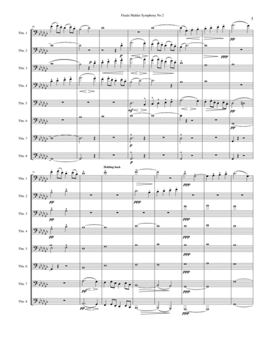 Symphony No. 2 Finale Choral Excerpt Trombone Ensemble