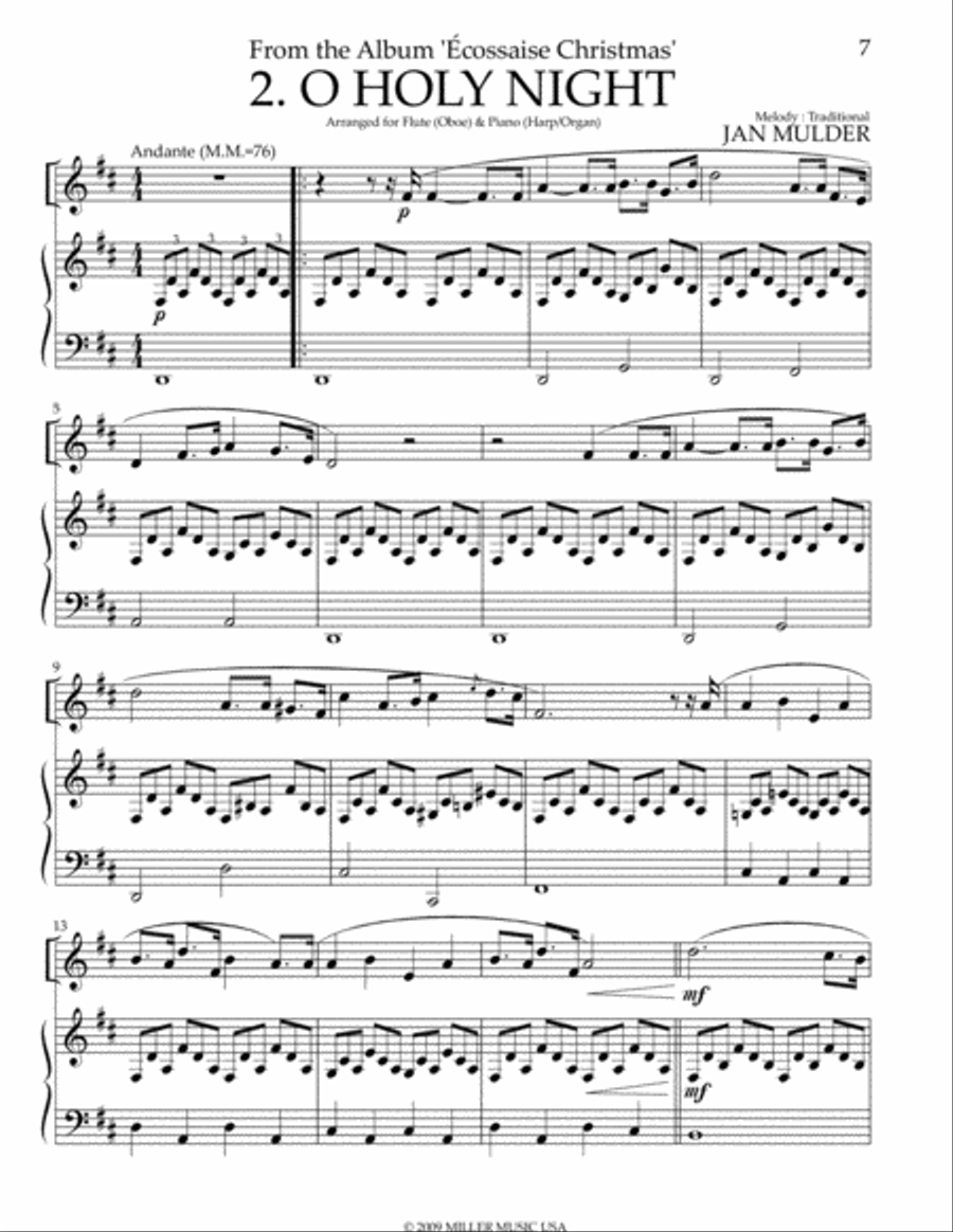 O Holy Night Flute Solo scores gallery preview page 1