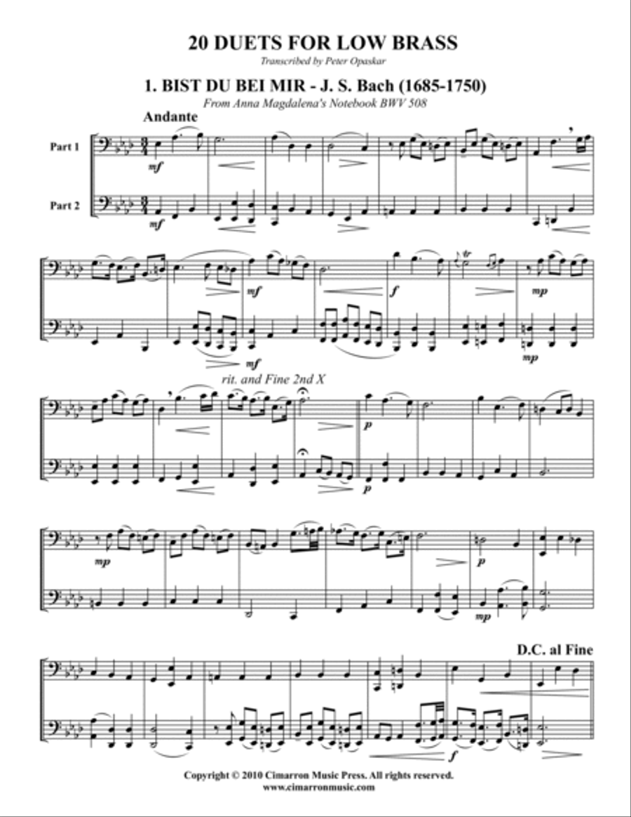 Duets for Low Brass Duets for Low Brass Brass Duet scores gallery preview page 3