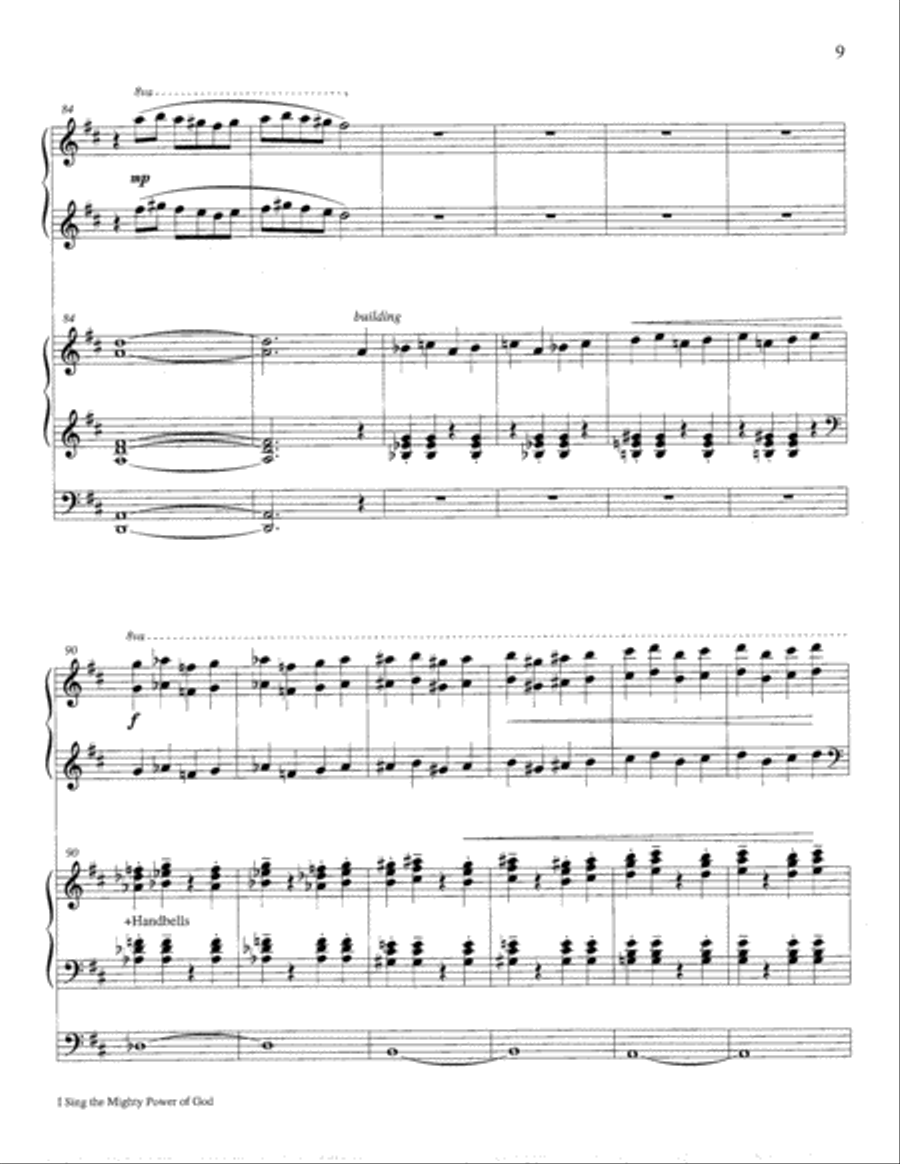 I Sing the Mighty Power of God Organ scores gallery preview page 10