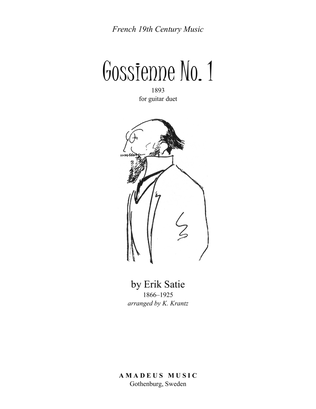 Book cover for Gnossienne No. 1 for guitar duet