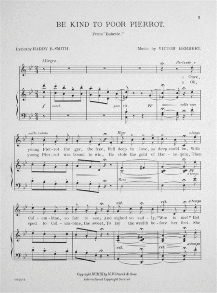 Be Kind to Poor Pierrot Voice scores gallery preview page 2
