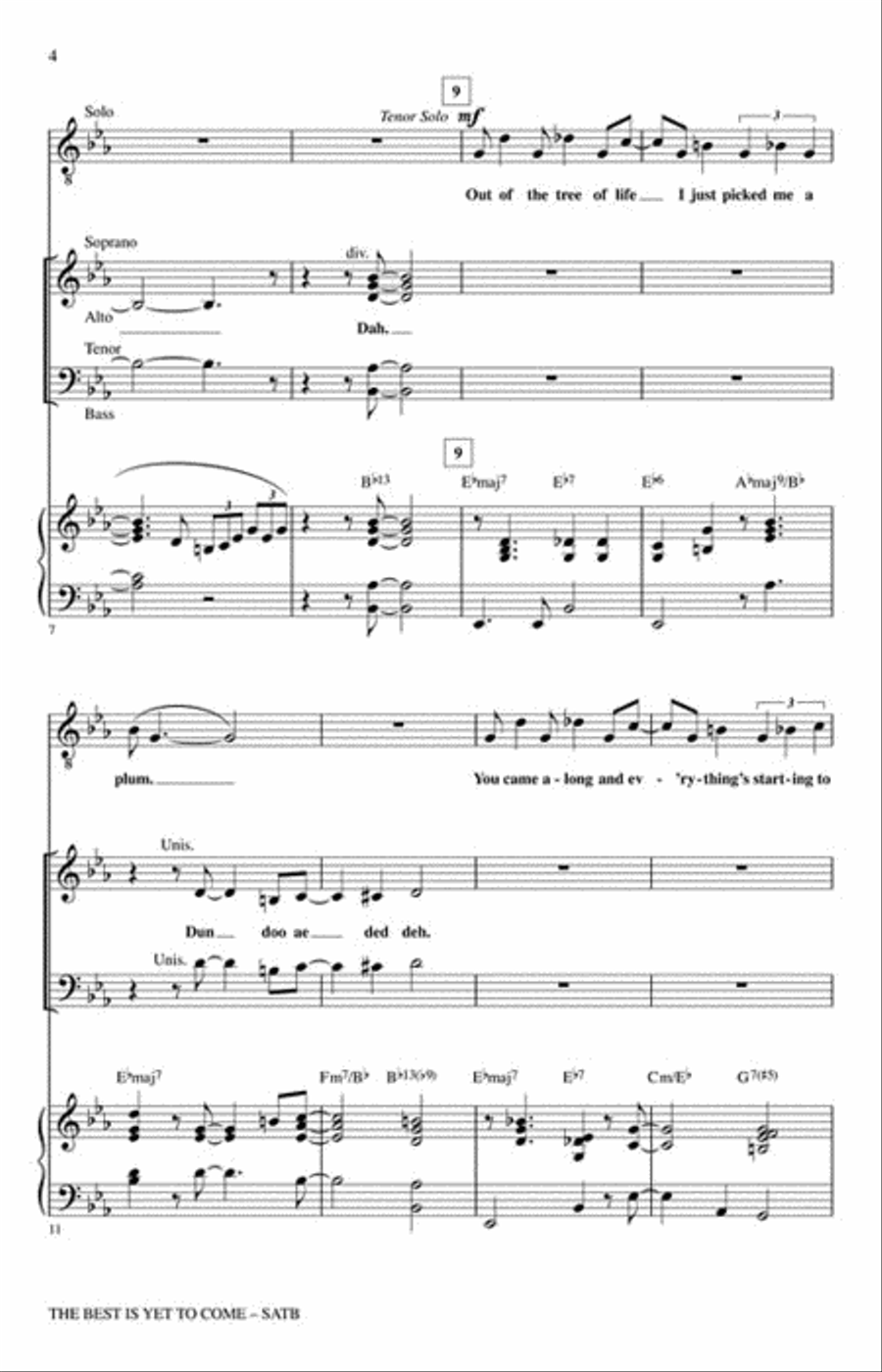 The Best Is Yet to Come 4-Part scores gallery preview page 3