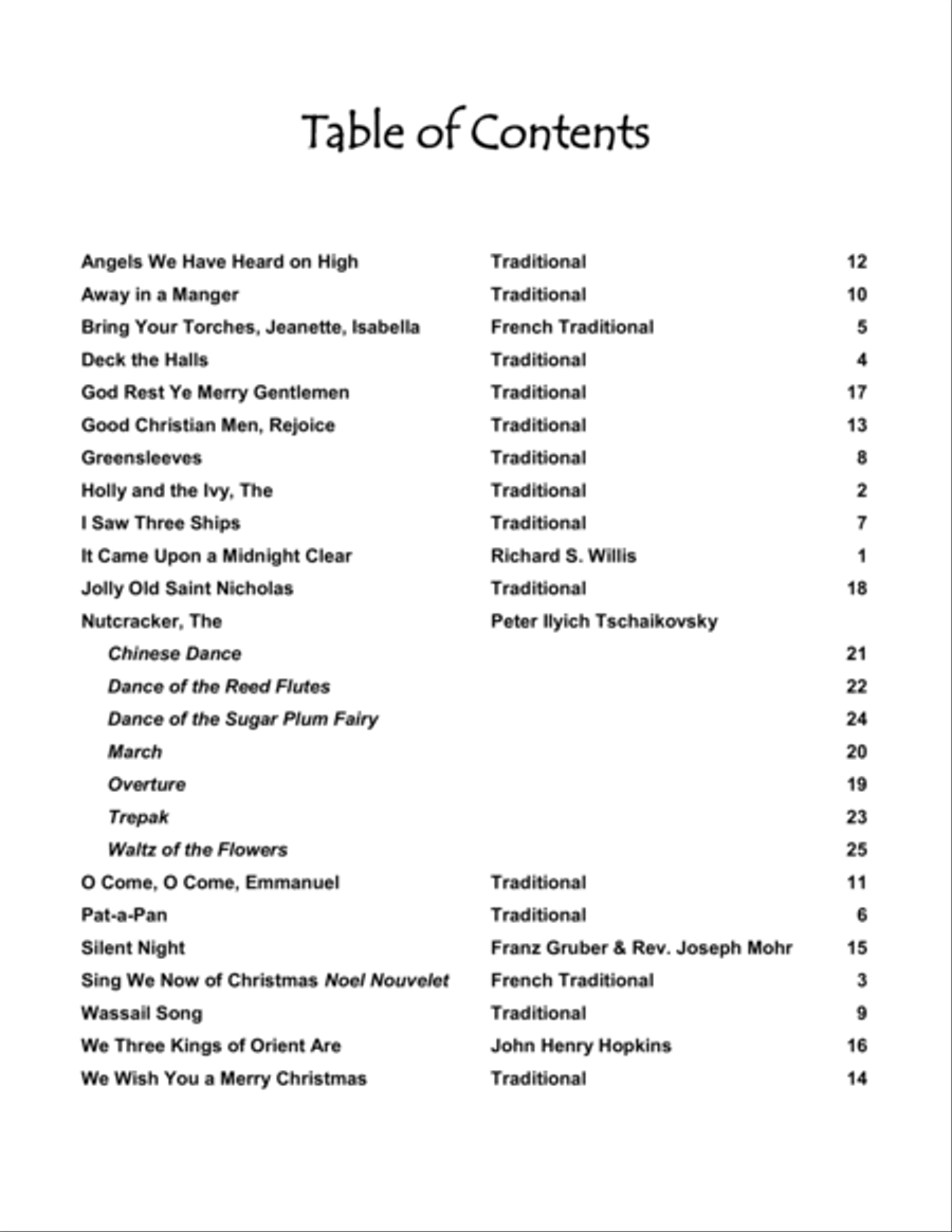 Music for Four, Christmas for Quartet - Score 75199