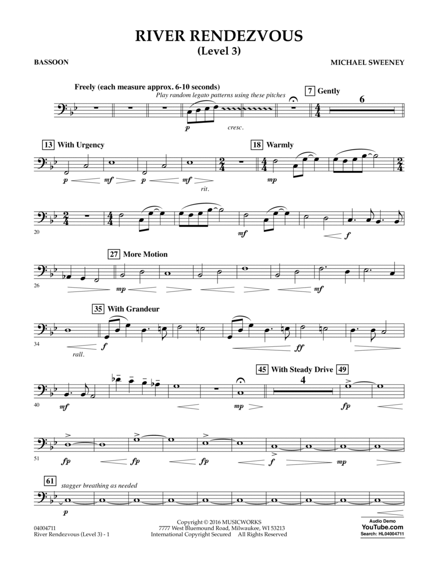 River Rendezvous - Bassoon (Level 3) Bassoon scores gallery preview page 1